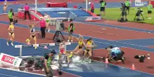Europei di atletica, il &ldquo;tuffo&rdquo; di Meyer nell&rsquo;acqua durante i 3000 siepi