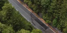 Terremoto sull'Etna, fratture sulla strada Mareneve viste dal drone