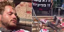 Tel Aviv, manifestanti a terra con i numeri sulla fronte contro l'IDF