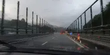Maltempo in Liguria: piogge intense fra Genova e Chiavari, il camera car