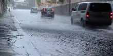 Allagamento a Pegli dopo una notte di forti temporali in provincia di Genova
