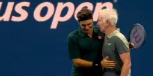 Le leggende del tennis in campo a New York: lo show con Federer, Roddick, Agassi e McEnroe