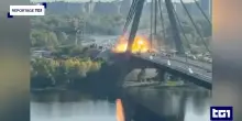 Raid di droni russi su Kiev: colpito il Ponte Nord durante la visita di Merz