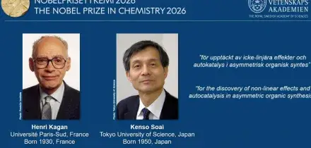 Nobel per la Chimica a Henri Kagan e a Kenso Soai "per aver risolto un mistero vecchio di un secolo"