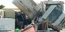 Petrosino, la furia del tornado ha ribaltato camion e scaraventato automobili