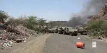 I danni dell'attacco degli Houthi contro forze filogovernative in Yemen