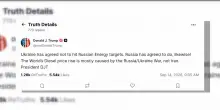 Caro carburanti, Trump: "Colpa della guerra in Ucraina, non della crisi nel Golfo"