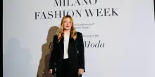 La premier Meloni alla cena di gala della Milano Fashion Week