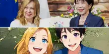 Meloni a Tokyo: la mascotte, i disegni dei bambini e il post in stile manga con la premier Takaichi