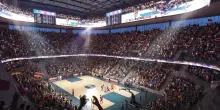Nba a Roma, ecco come sar&agrave; il nuovo Centrale: Doncic piazza il primo canestro