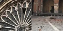 Cremona, grandine e tromba d'aria hanno sfregiato anche la cattedrale e gli antichi palazzi
