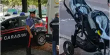 Mamma lancia in strada passeggino con la figlia mentre passa un furgone, è dramma