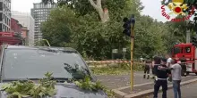 Italia, ramo di un albero crolla su un van in centro: è panico