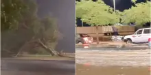 Terribile tempesta si abbatte su tutta la zona: strade allagate e tetti scoperchiati (VIDEO)