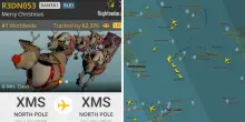 Flightradar24 permette di seguire in tempo reale il viaggio di Babbo Natale per consegnare i regali