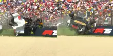 F1, incidente spaventoso per Tsunoda a Imola: la macchina decolla come Barrichello nel '94