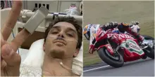 Paura per Luca Marini, incidente grave ma le condizioni sono stabili