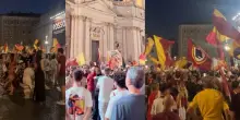 Roma, migliaia di tifosi in festa per i 98 anni del club