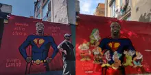 Barcellona, vandalizzato il murale dedicato a Yamal: appaiono i sette nani