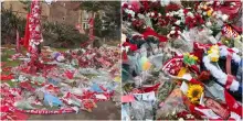Diogo Jota, continua l'omaggio dei tifosi fuori dallo stadio di Liverpool