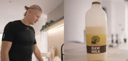 Haaland beve latte crudo ed è polemica in Inghilterra: perché la sua alimentazione fa discutere