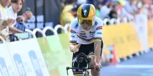 Fulmine Evenepoel. In giallo va Pogacar. Affini, podio d’onore