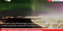 Russia, aurora boreale illumina San Pietroburgo