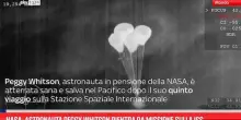 Nasa, astronauta Peggy Whitson rientra da missione sulla ISS