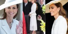 Kate Middleton splende in bianco a Windsor. FOTO