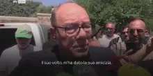 Carlo Verdone ai funerali di Alvaro Vitali a Roma