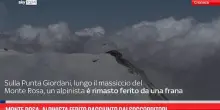 Alpinista ferito da scarica di sassi sul Monte Rosa