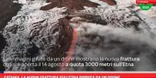Catania, la nuova frattura sull’Etna ripresa da un drone