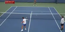 US Open, Musetti si allena prima della sfida con Munar