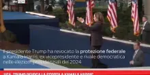 Usa, Trump revoca la scorta a Kamala Harris