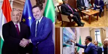 Viktor Orbán a Roma, incontro con Salvini al ministero dei Trasporti
