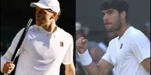 Wimbledon, oggi la finale Sinner-Alcaraz: il match dalle 17