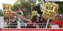 Proteste pacifiste davanti alla Casa Bianca contro Trump