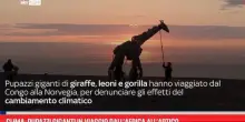 Clima, pupazzi giganti in viaggio dall’Africa all’Artico