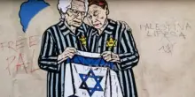Distrutto il murale di Segre e Bruck con la bandiera di Israele