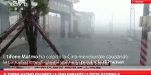 Il tifone Matmo colpisce la Cina durante la Festa Nazionale