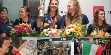 Pallavolo, le azzurre a Malpensa dopo il trionfo al Mondiale. FOTO