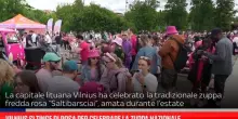 Vilnius si tinge di rosa per celebrare la zuppa nazionale
