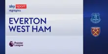 Everton-West Ham 1-1: gol e highlights
