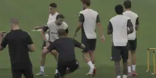 Juventus-Borussia, bianconeri in campo per l'allenamento