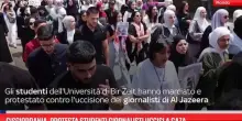 Cisgiordania, protesta studenti giornalisti uccisi a Gaza