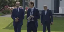 Juve, John Elkann e dirigenza salutano squadra