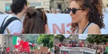 Ascoli, manifestazione per la fornaia dello striscione antifascista