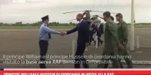 Principe William e Hussein di Giordania in visita alla RAF