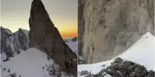 Soccorso alpino aiuta due alpinisti sul Dente del Gigante