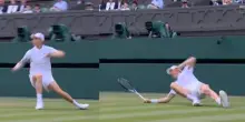 Il momento dell'infortunio di Sinner a Wimbledon. VIDEO